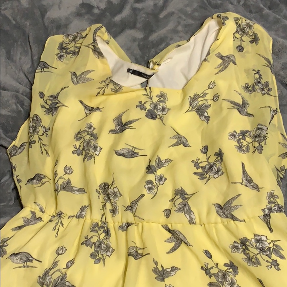 Spring Yellow Bird Dress